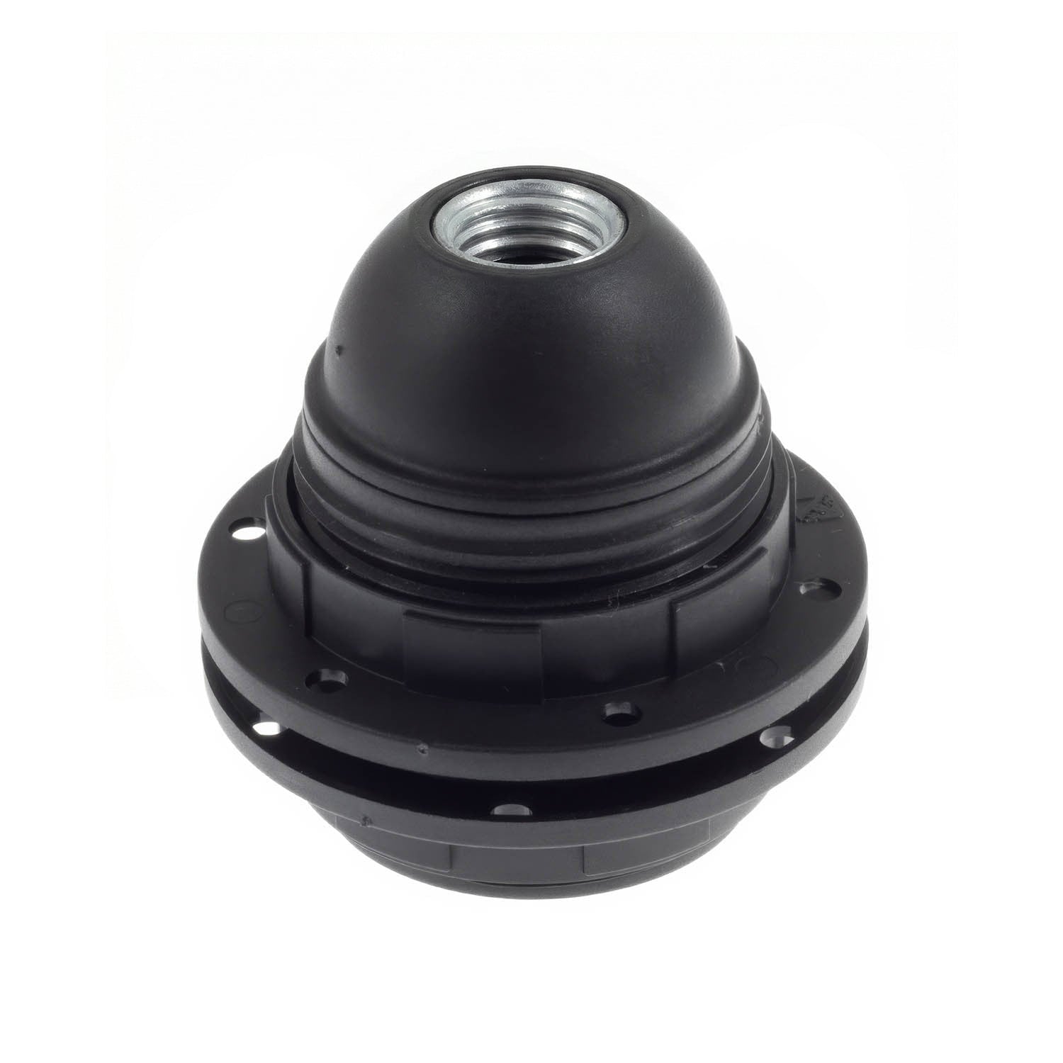 Double Ferrule Thermoplastic E26 light bulb socket kit - Black