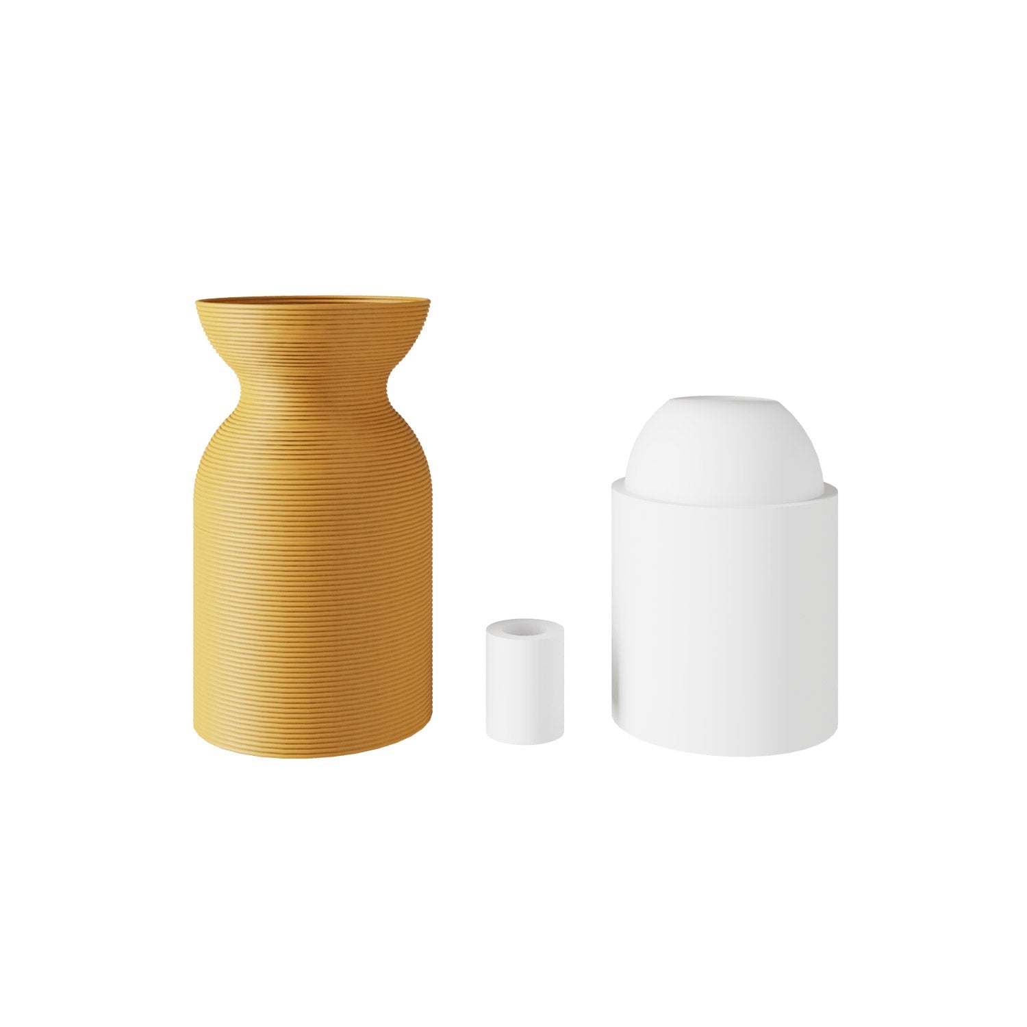 E26 socket kit in recycled plastic from 3D printing - Ochre