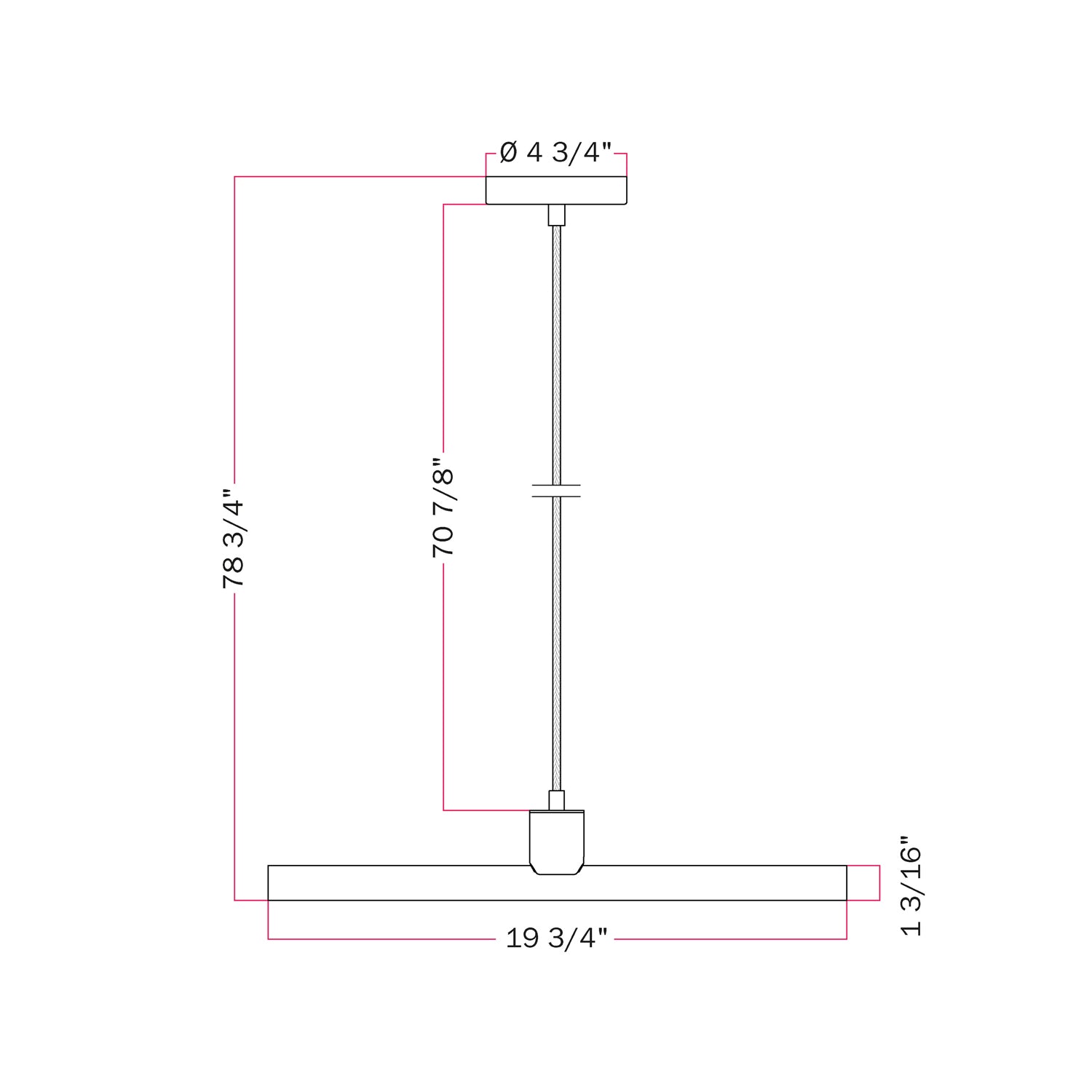 Esse14 Pendant Light with S14d Socket - Neutral