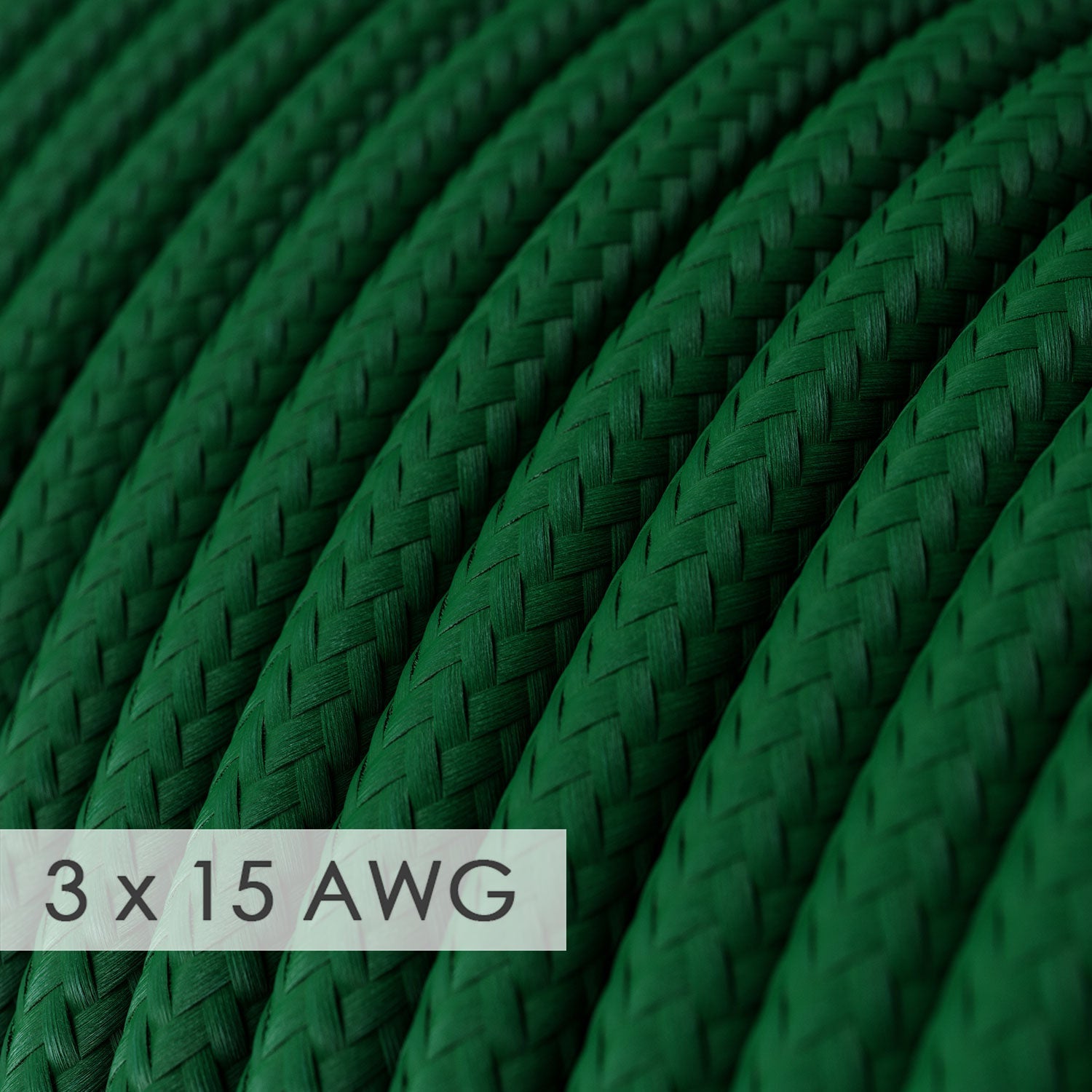 Extension Cord - Round Emerald Rayon RM21 - 15/3 AWG