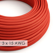 Extension Cord - Round Red Rayon RM09 - 15/3 AWG