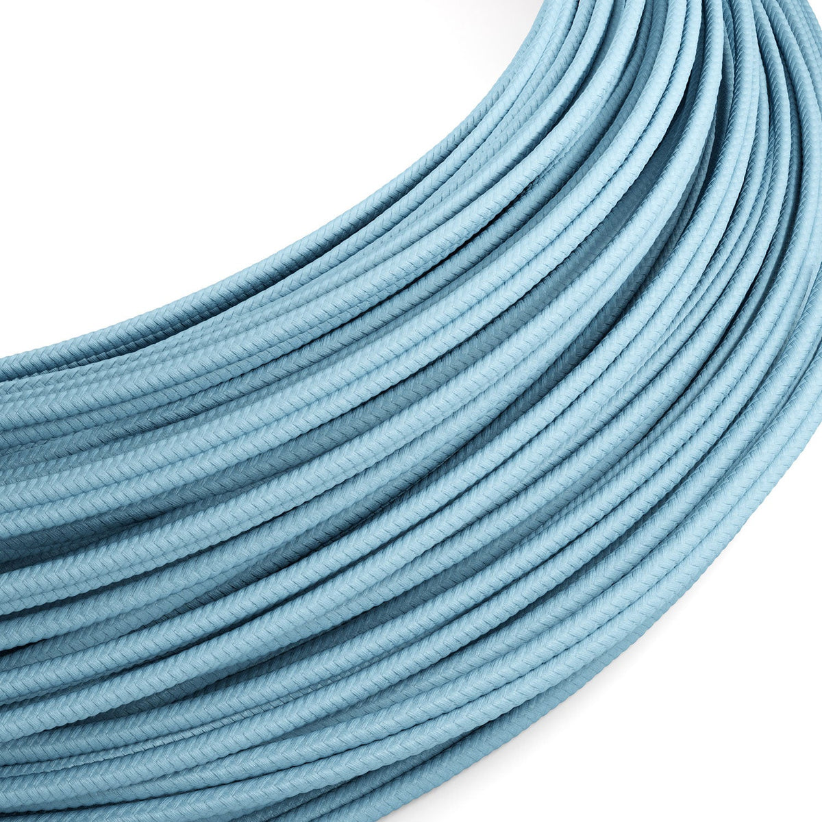 Extra-low-voltage fabric electrical cable Light Blue RM17 – Creative Cables