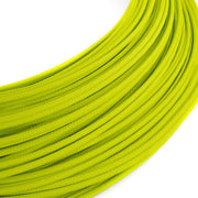 Extra Low Voltage power cable coated in silk effect fabric Yellow Fluo RF10