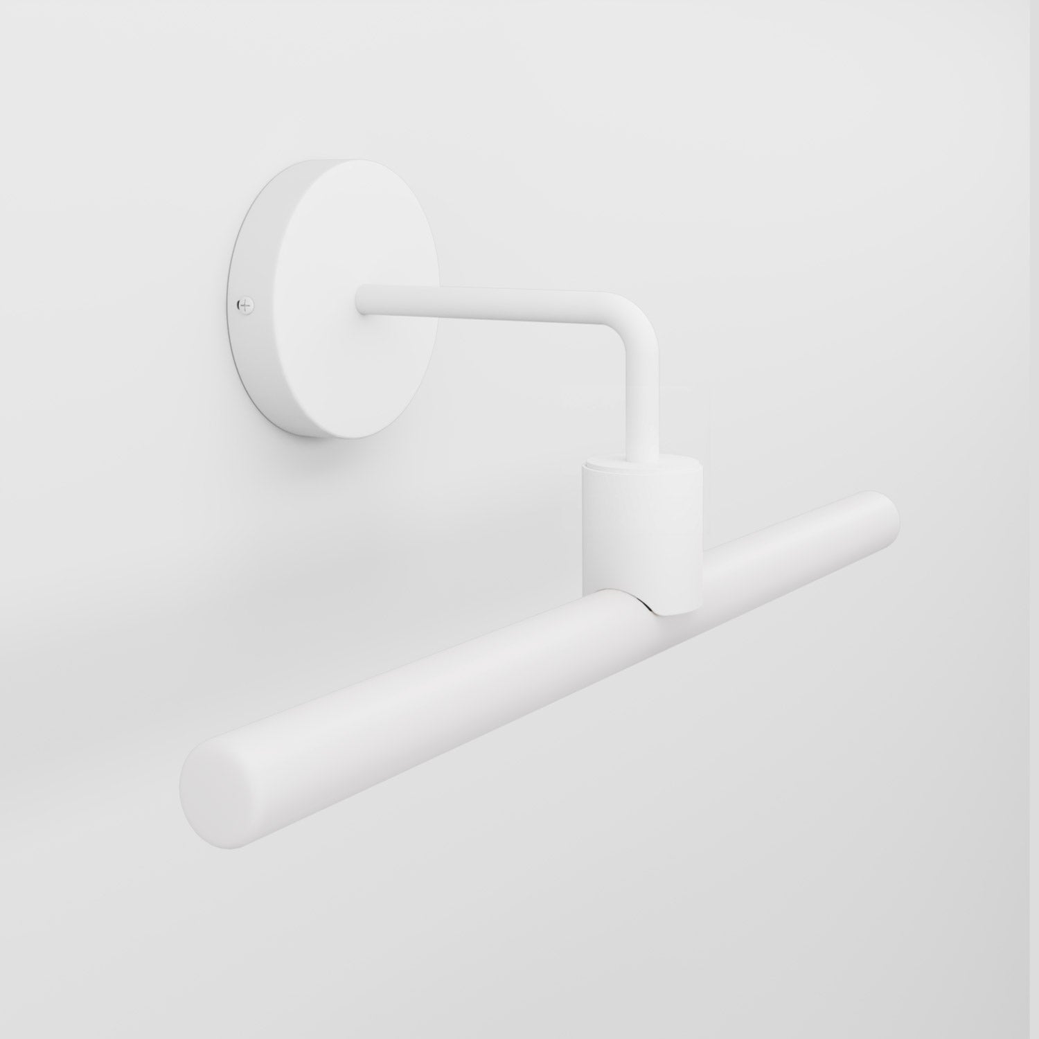 Fermaluce Esse14, Metal Wall Lamp with Curved Extension - White