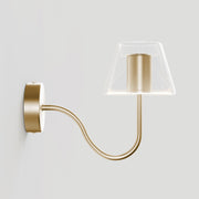 Fermaluce Ghost wall lamp with S-shaped extension - Brushed bronze