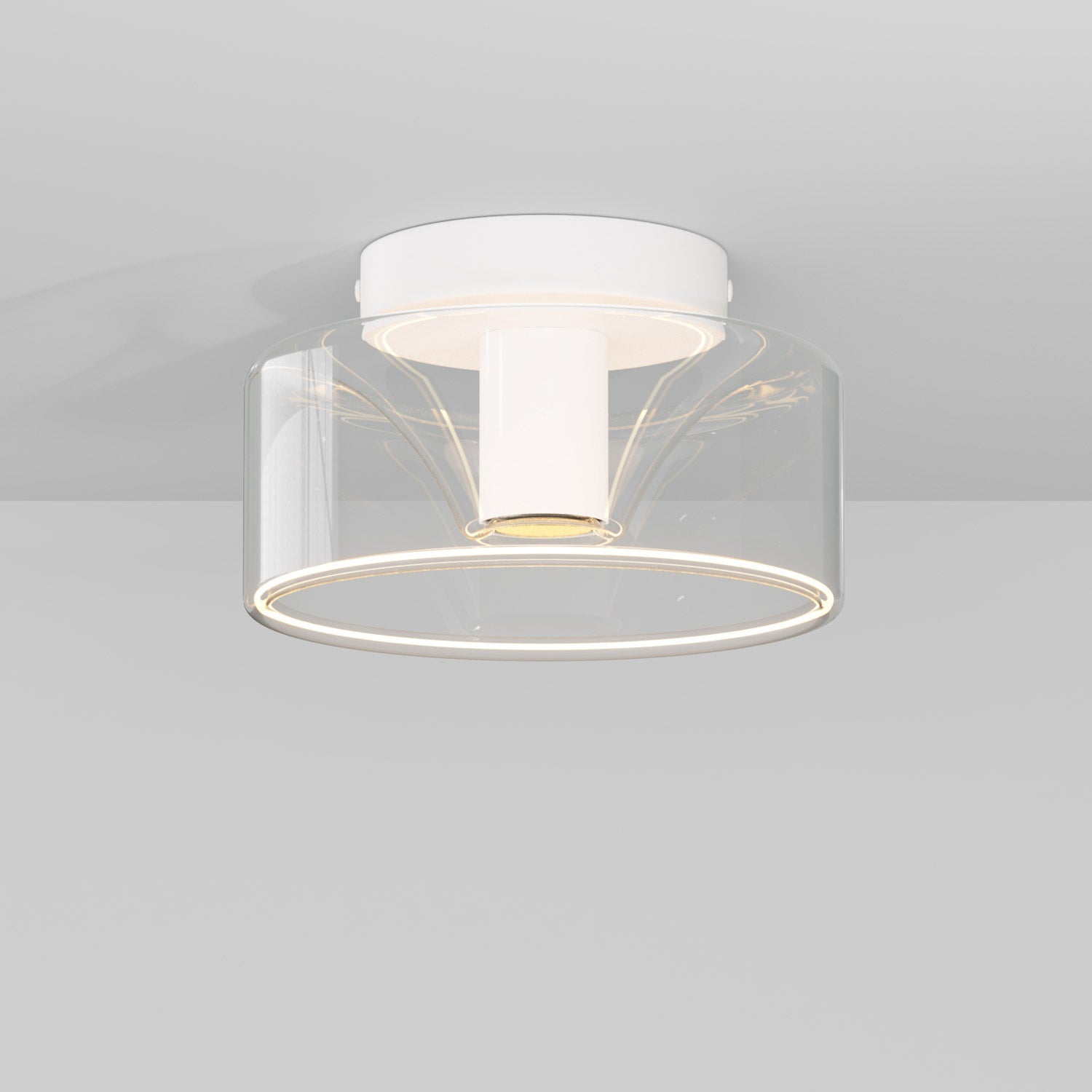 Fermaluce wall lamp Matt white with G02 bulb