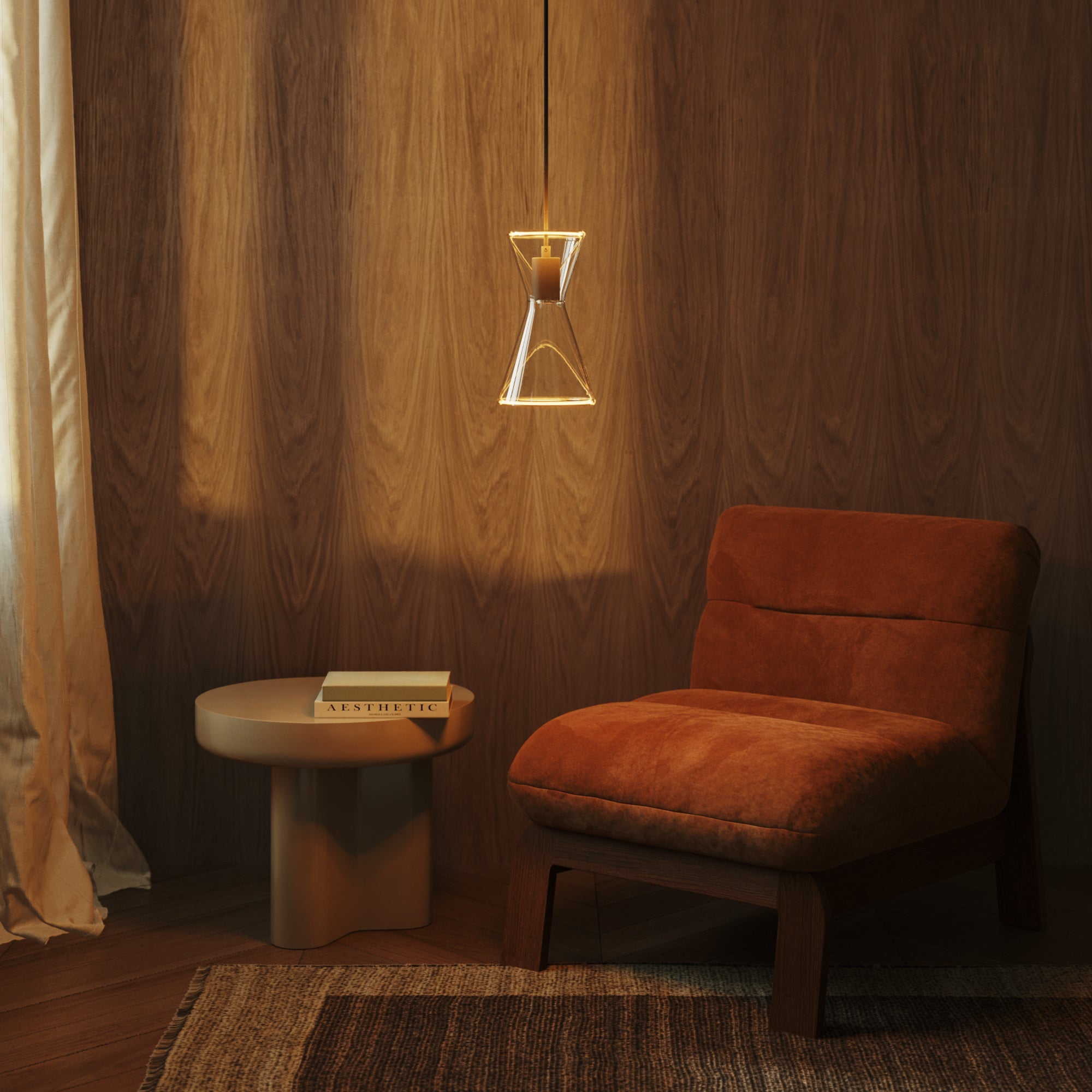 Ghost Double Cone Pendant Lamp - Black - Creative Cables