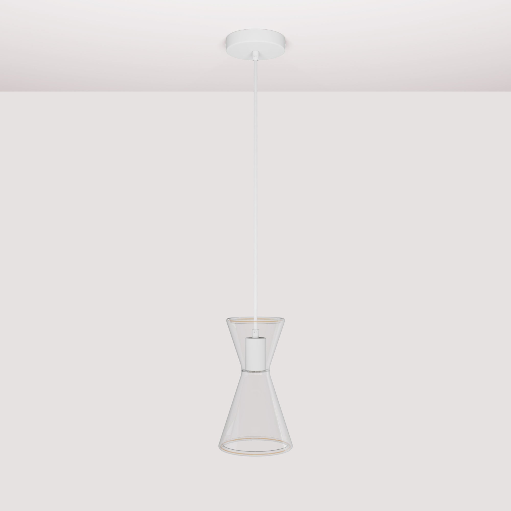 Ghost Double Cone Pendant Lamp - Matte White