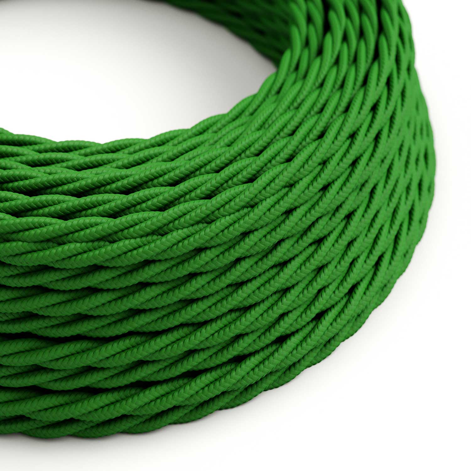 Green Rayon covered Twisted electric cable - TM06