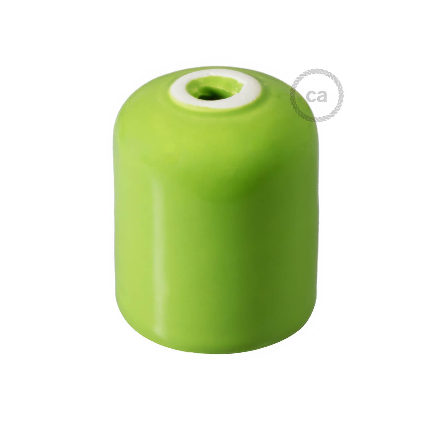 Handmade Ceramic E26 light bulb socket kit - Pistachio green