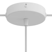 Kit rosone cilindrico in metallo a 1 foro centrale e 2 fori laterali - Bianco opaco Conico