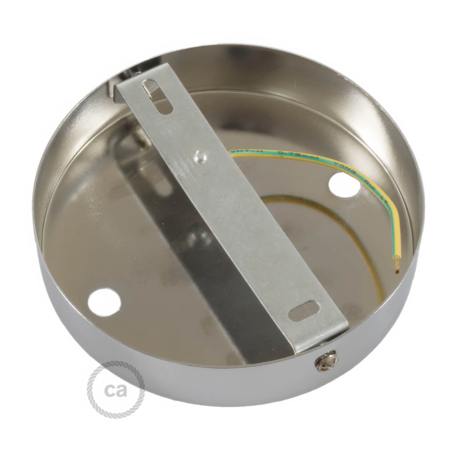 Kit rosone cilindrico in metallo a 2 fori - Cromo Conico