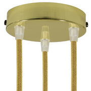 Kit rosone cilindrico in metallo a 3 fori - Ottone Conico