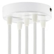 Kit rosone cilindrico in metallo a 5 fori - Bianco lucido Conico