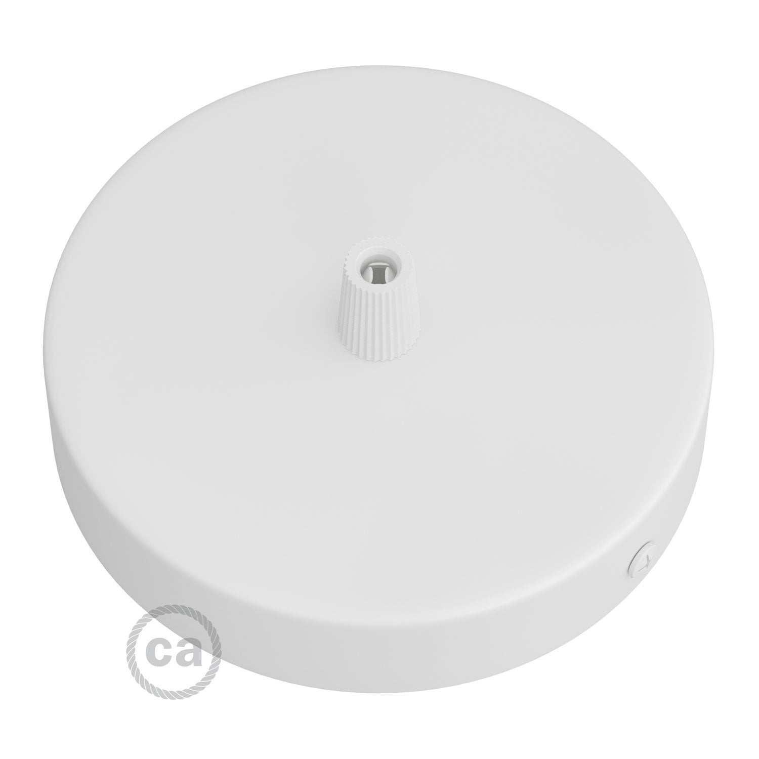 Kit rosone cilindrico in metallo - Bianco opaco Conico