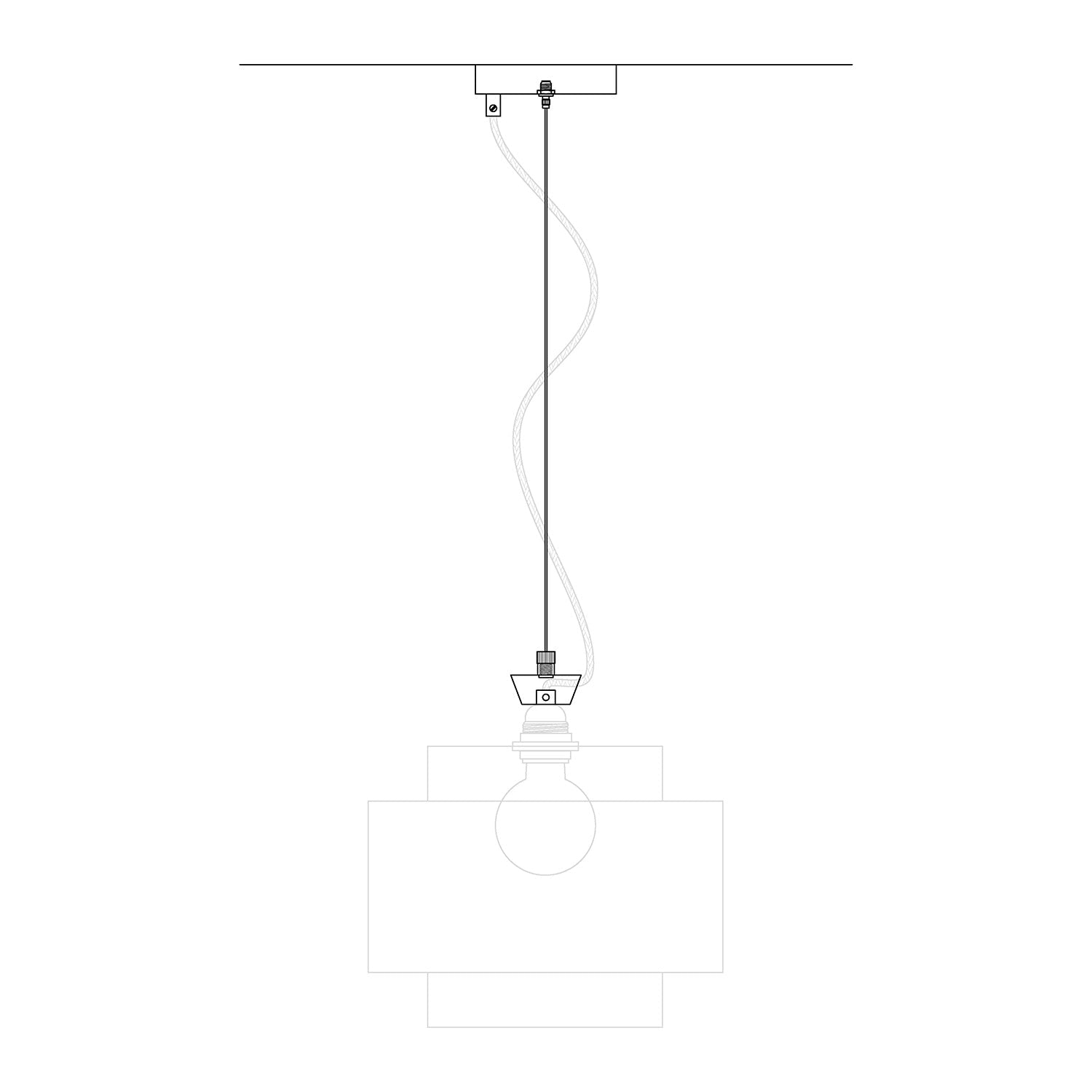 Kit Rosone Ø 120 mm con sospensione in acciaio e bilanciatore millimetrico - Cromo