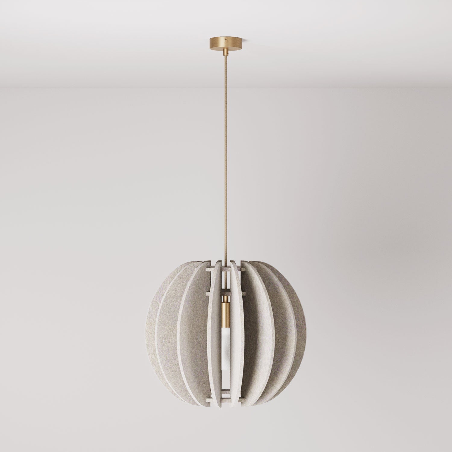 LAMPSHHADE - Pendant Lamp with Elliptical Shade - Dove gray melange