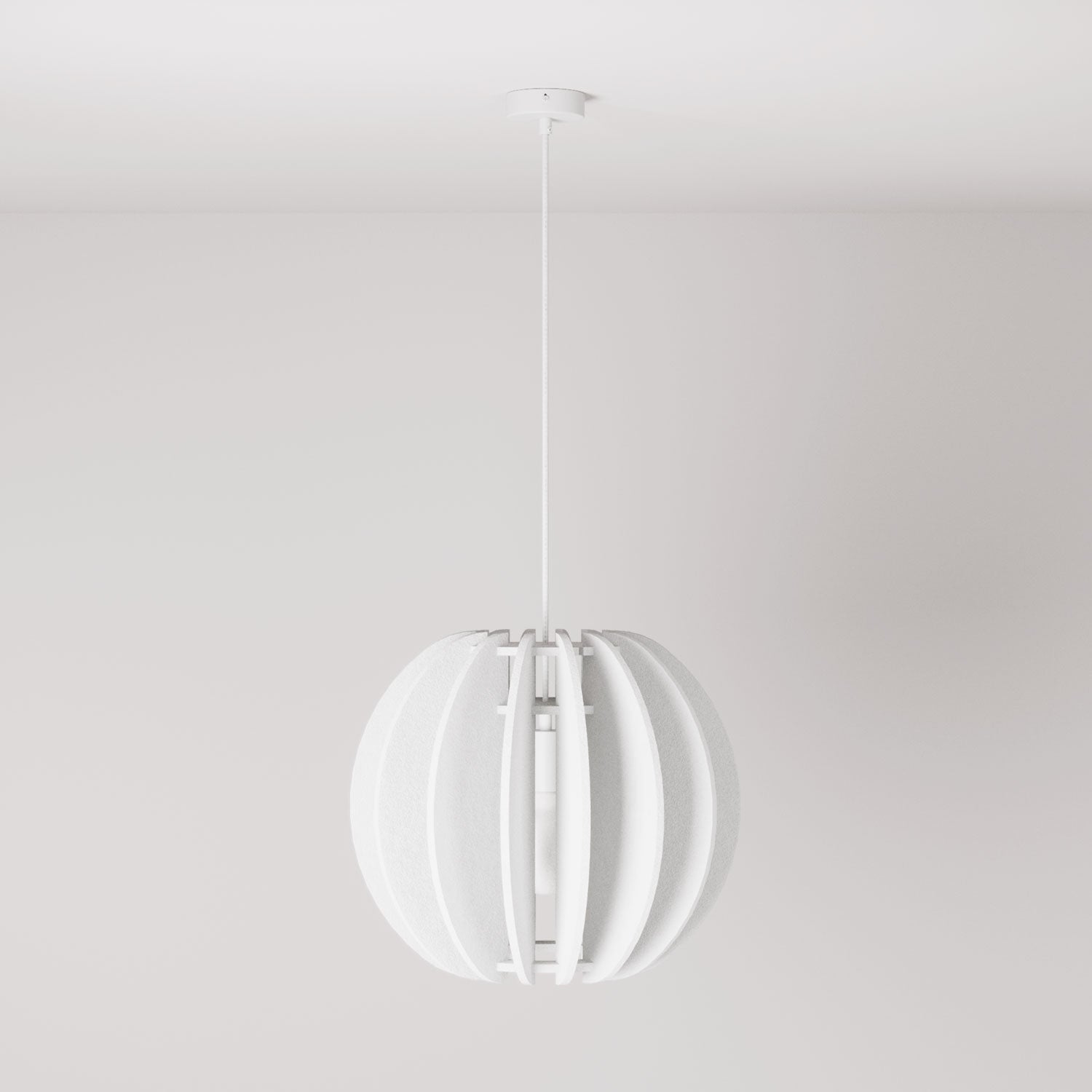 LAMPSHHADE - Pendant Lamp with Elliptical Shade - White melange