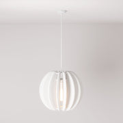 LAMPSHHADE - Pendant Lamp with Elliptical Shade - White melange