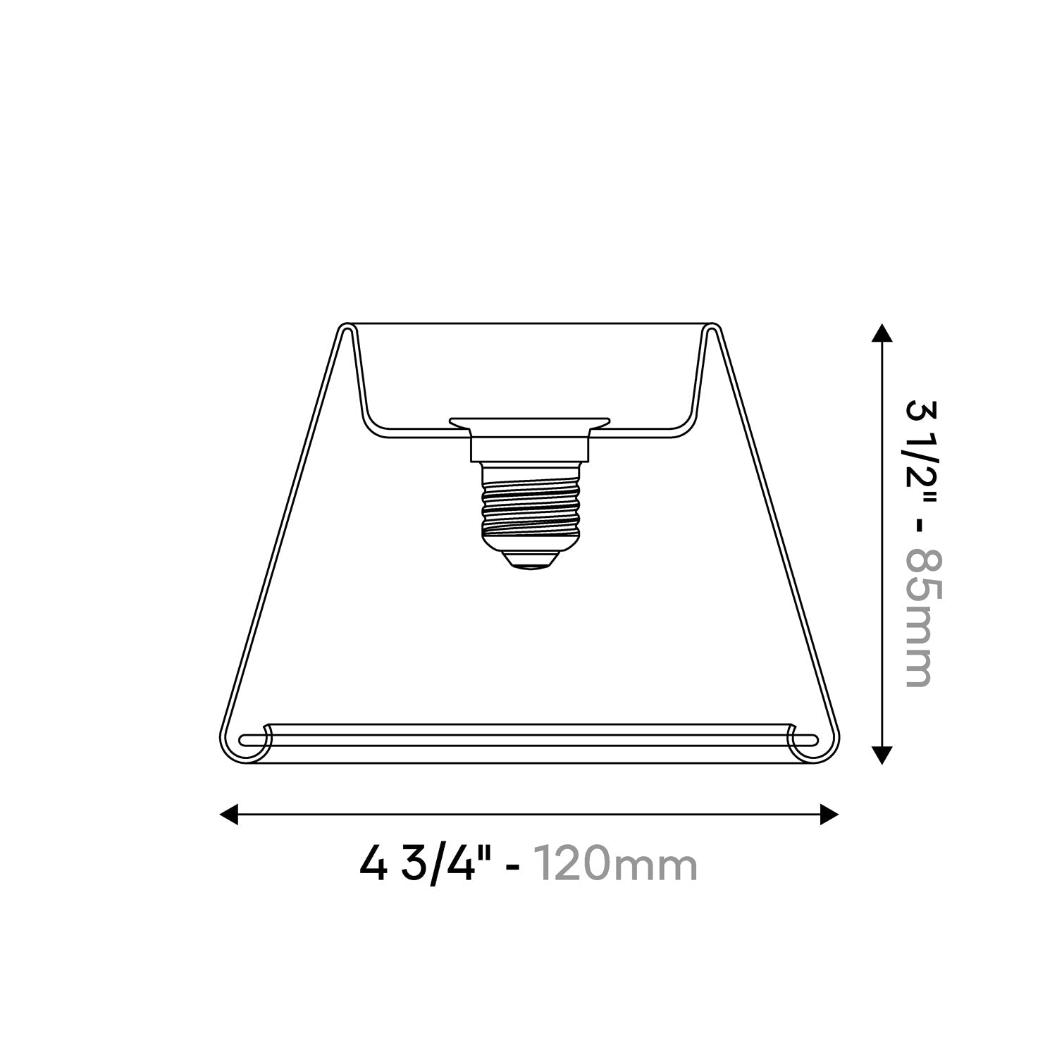 LED Clear Light Bulb Ghost Line CRI 90 Mini Cone 5,5W 450Lm E26 120V 2200K Dimmable - G07