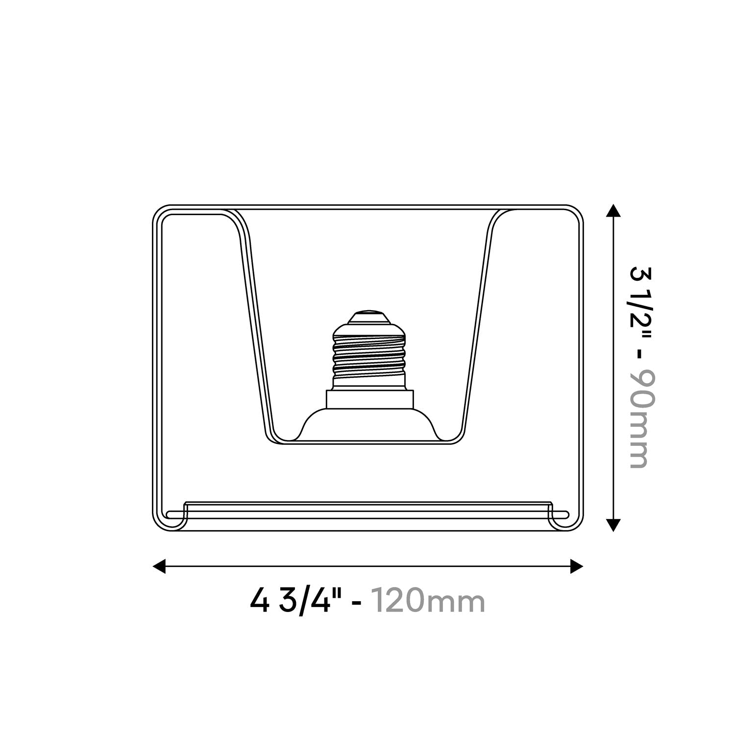 LED Clear Light Bulb Ghost Line CRI 90 Recessed Mini Donut 5,5W 450Lm E26 120V 2200K Dimmable - G03