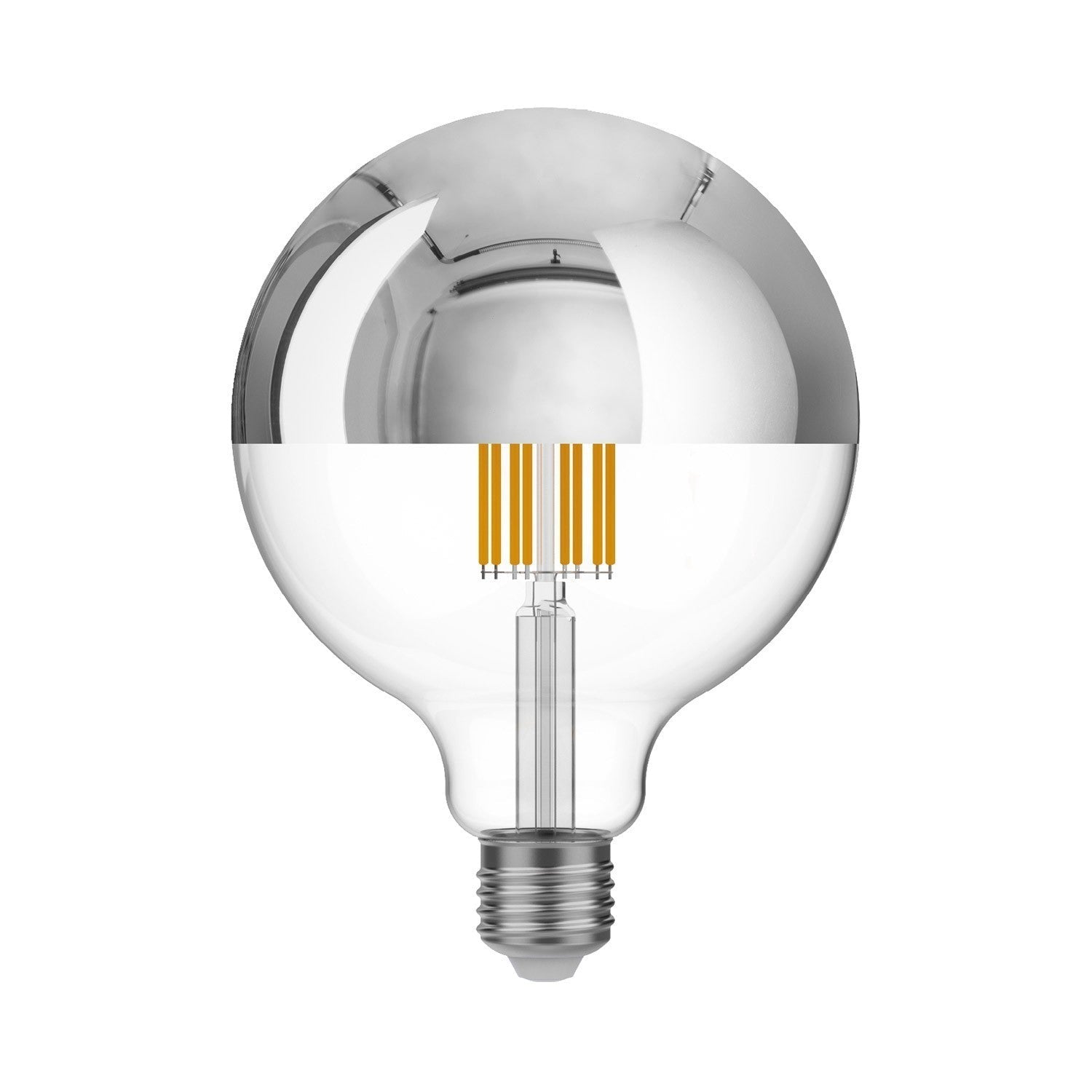 LED Light Bulb Half-Dipped Silver G40 8W 750Lm E26 2700K - Silver 40HD