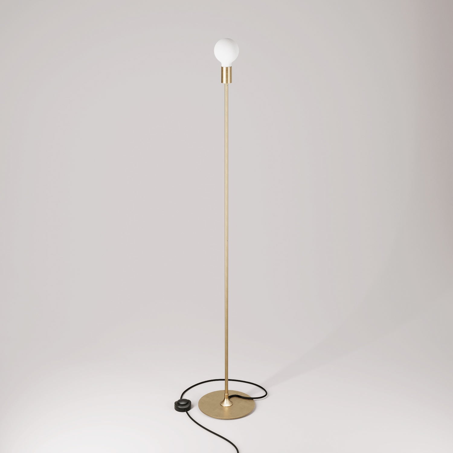 MAG-Y floor lamp with visible bulb - Brushed bronze