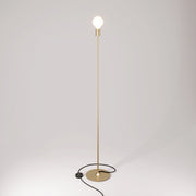 MAG-Y floor lamp with visible bulb - Brushed bronze