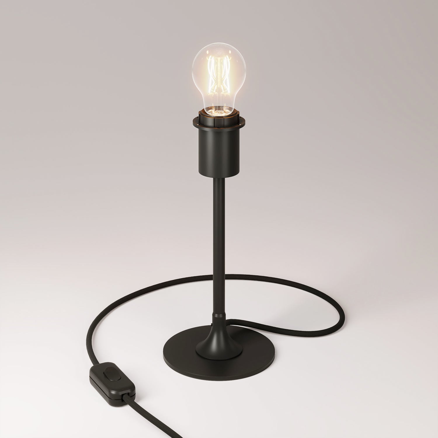 MAG-Y metal table lamp with fitting for lampshade - Black