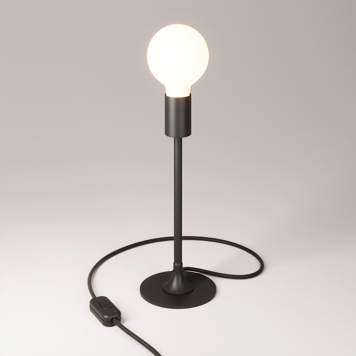 MAG-Y metal table lamp with visible bulb - Black