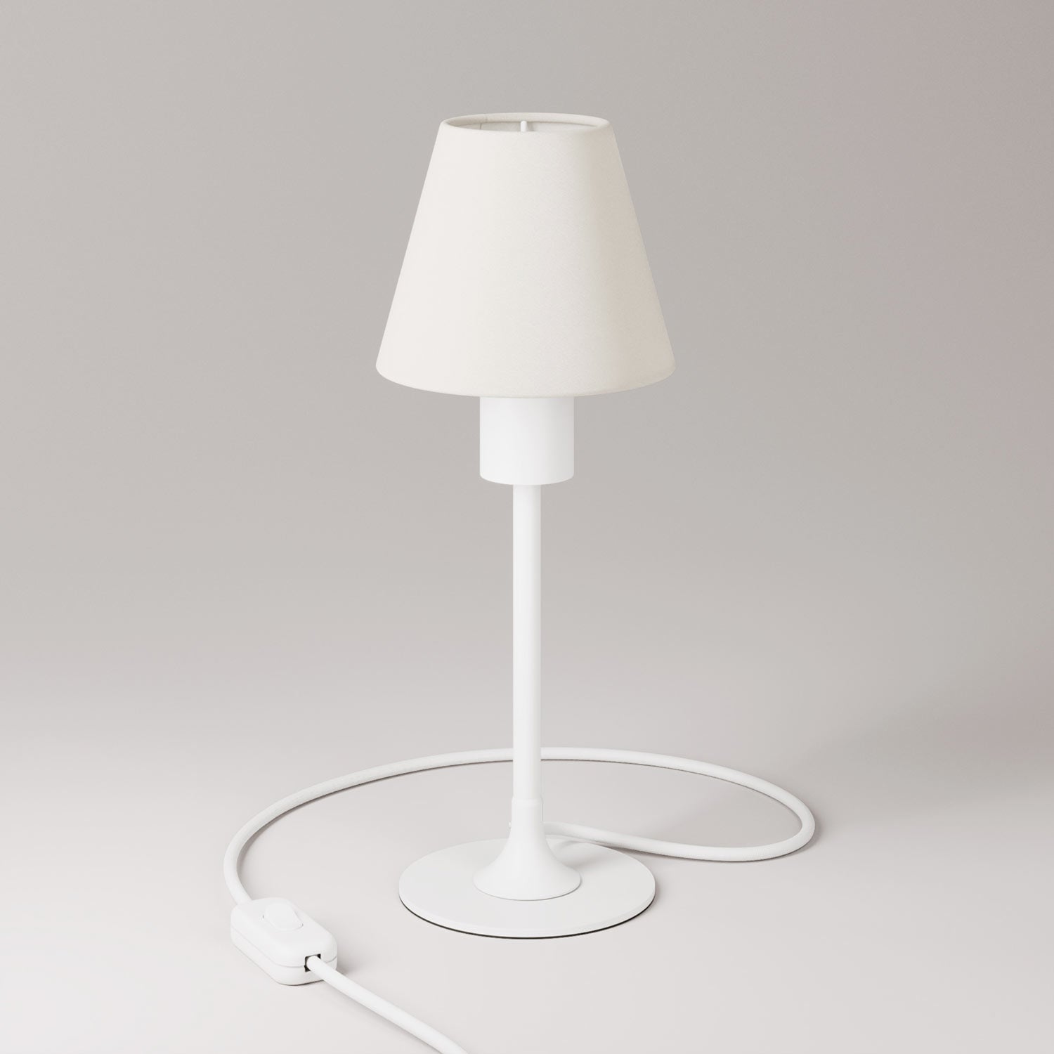 MAG-Y table lamp with canvas shade - Matt white