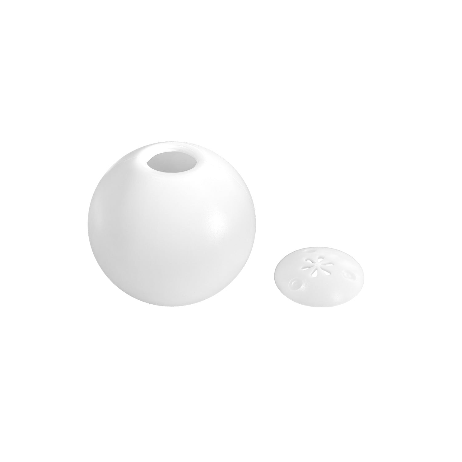 Modulair Outdoor Pendant Lamp, suitable for wet locations, with 2 drops and Unbreak-a-Ball unbreakable shades - White