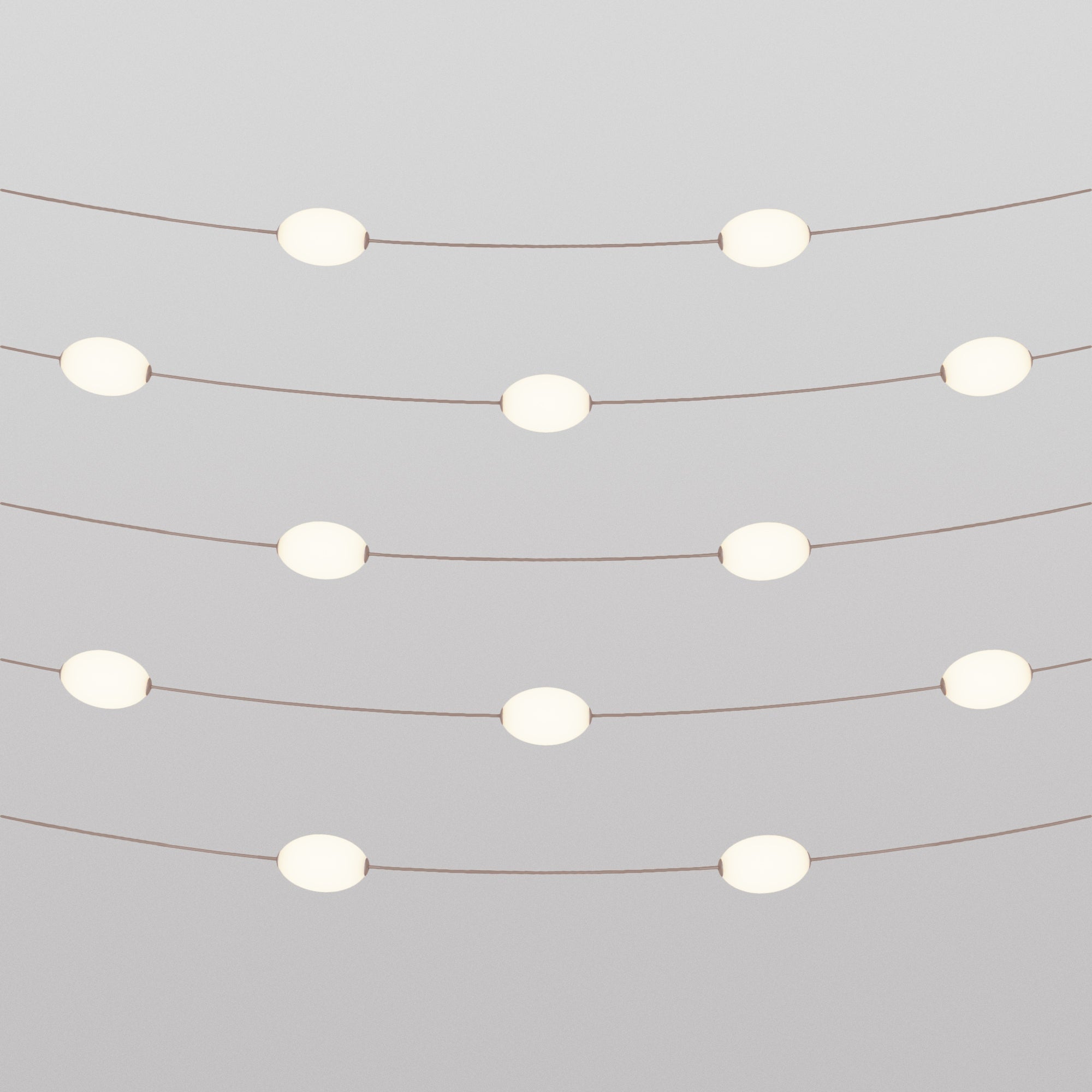 Outdoor 12-Light String Light for wet locations Desert Brown, Power supply with US plug - Marina12