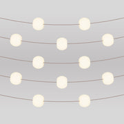 Outdoor 12-Light String Light for wet locations Desert Brown, Power supply with US plug - Marina12 Cherry