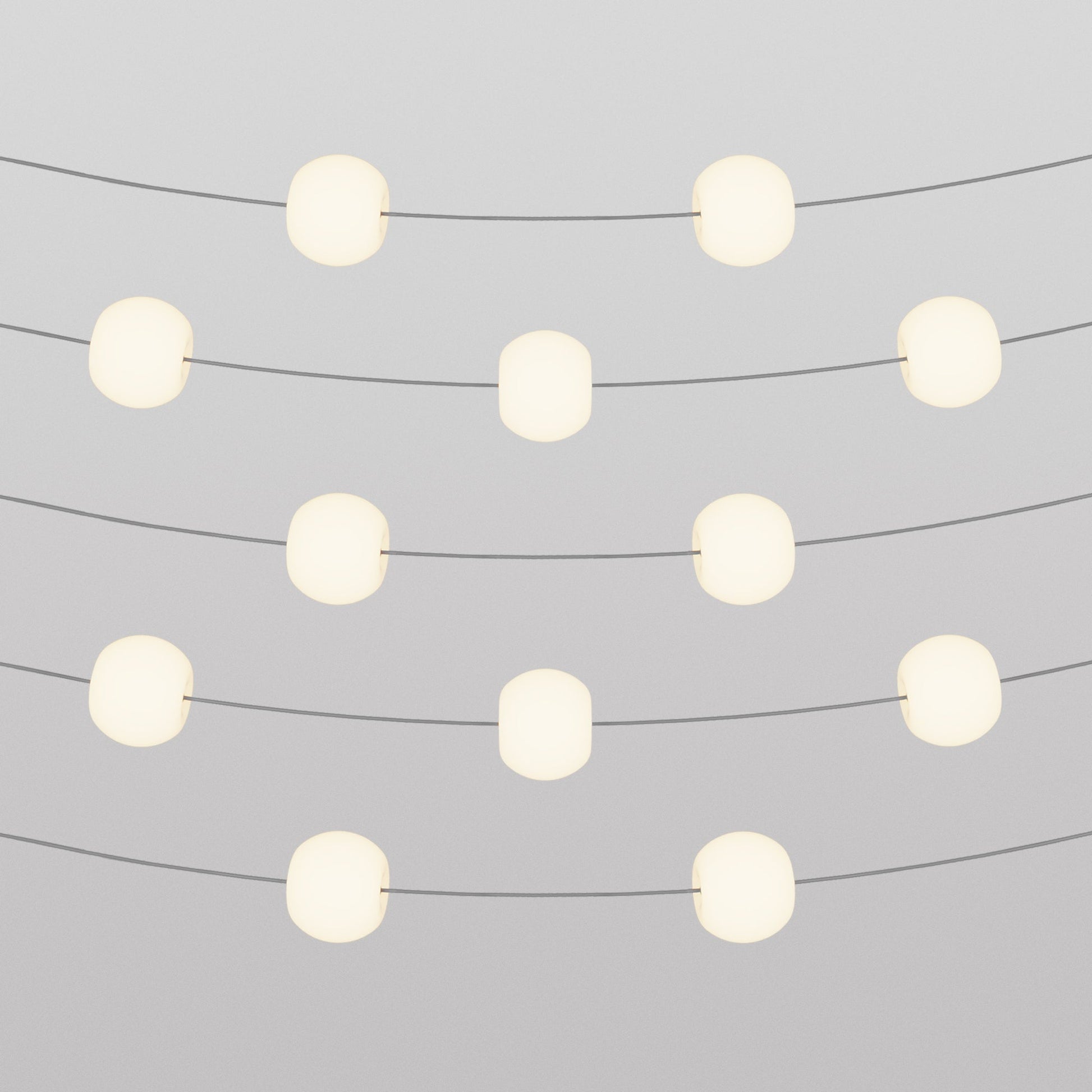 Outdoor 12-Light String Light for wet locations Gray, Power supply with US plug - Marina12 Cherry