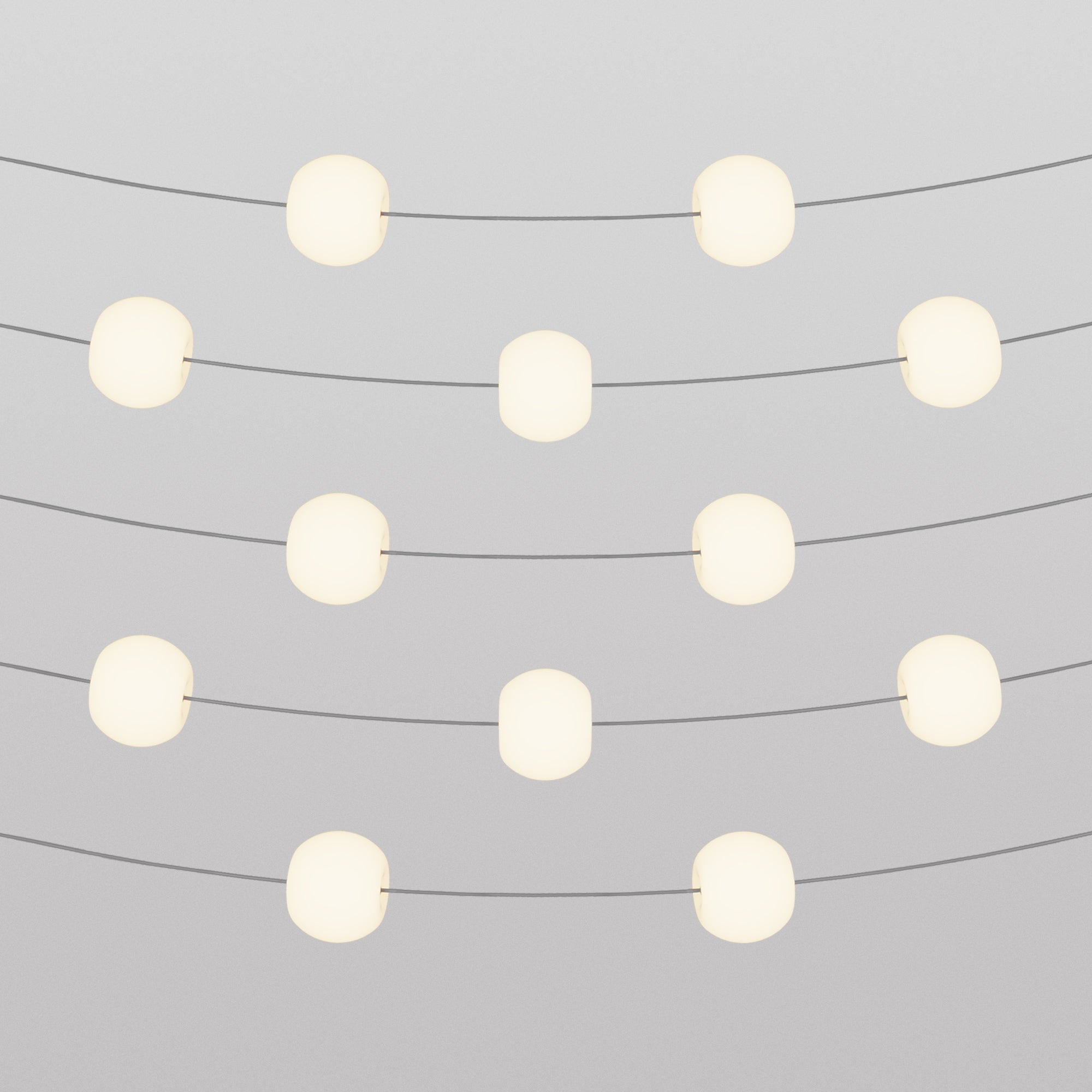 Outdoor 12-Light String Light for wet locations Gray, Power supply with US plug - Marina12 Cherry