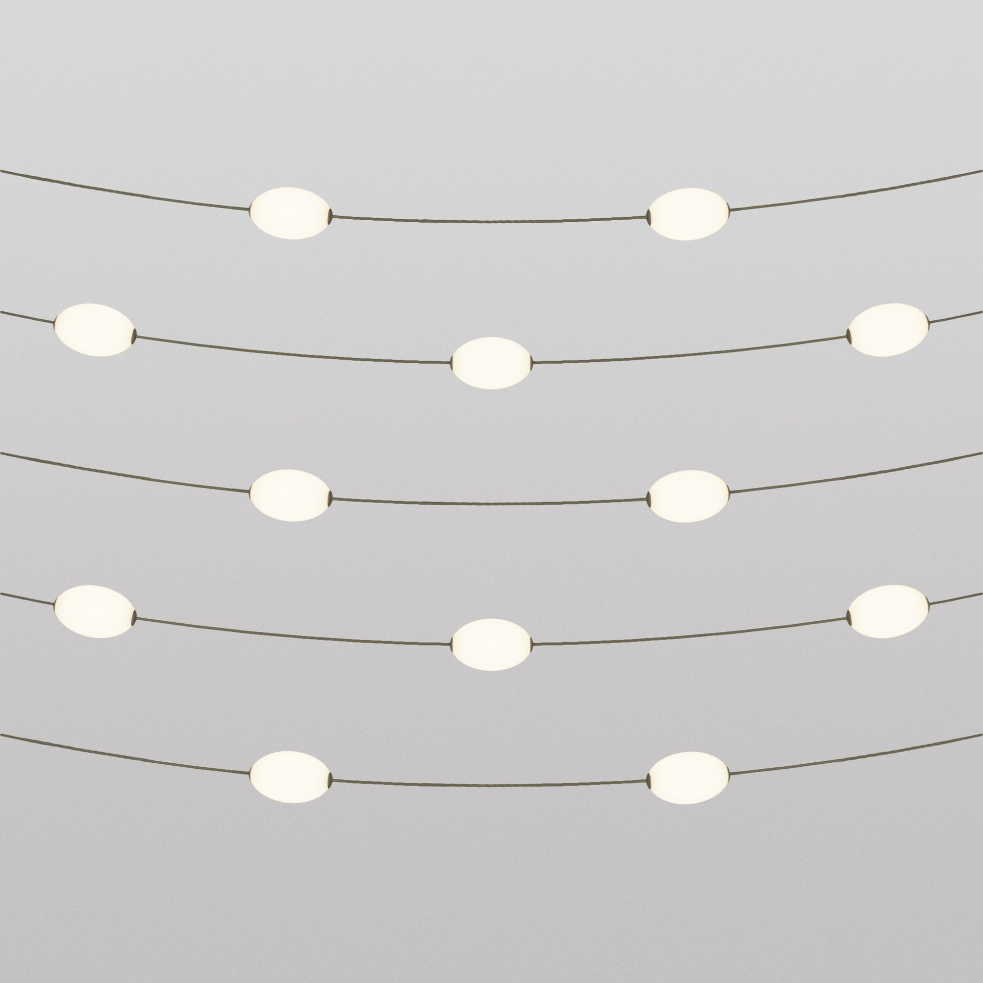 Outdoor 12-Light String Light for wet locations Olive Green, Power supply with US plug - Marina12