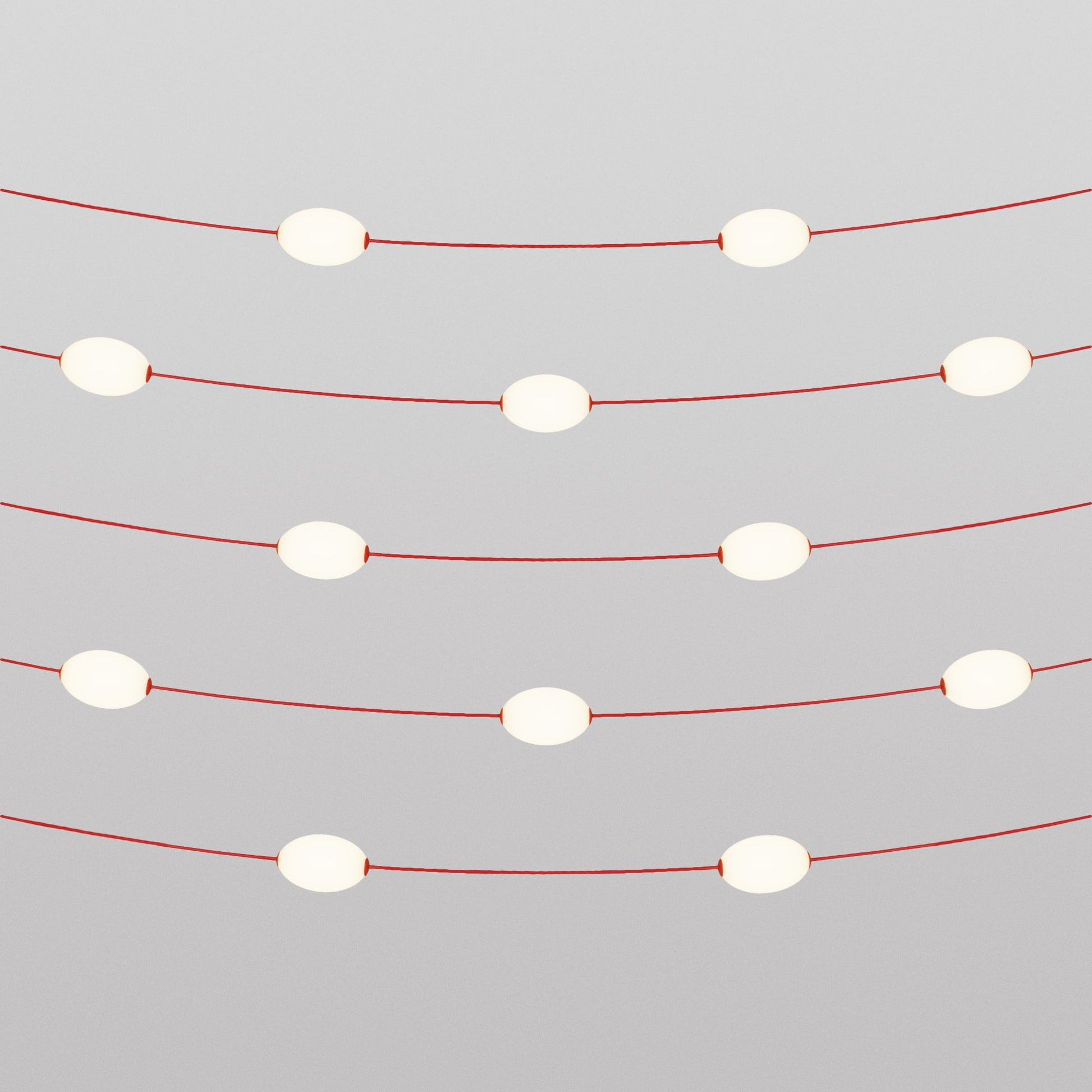 Outdoor 12-Light String Light for wet locations Starfish Red, Power supply with US plug - Marina12