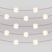 Outdoor 12-Light String Light for wet locations Starfish Red, Power supply with US plug - Marina12 Cherry