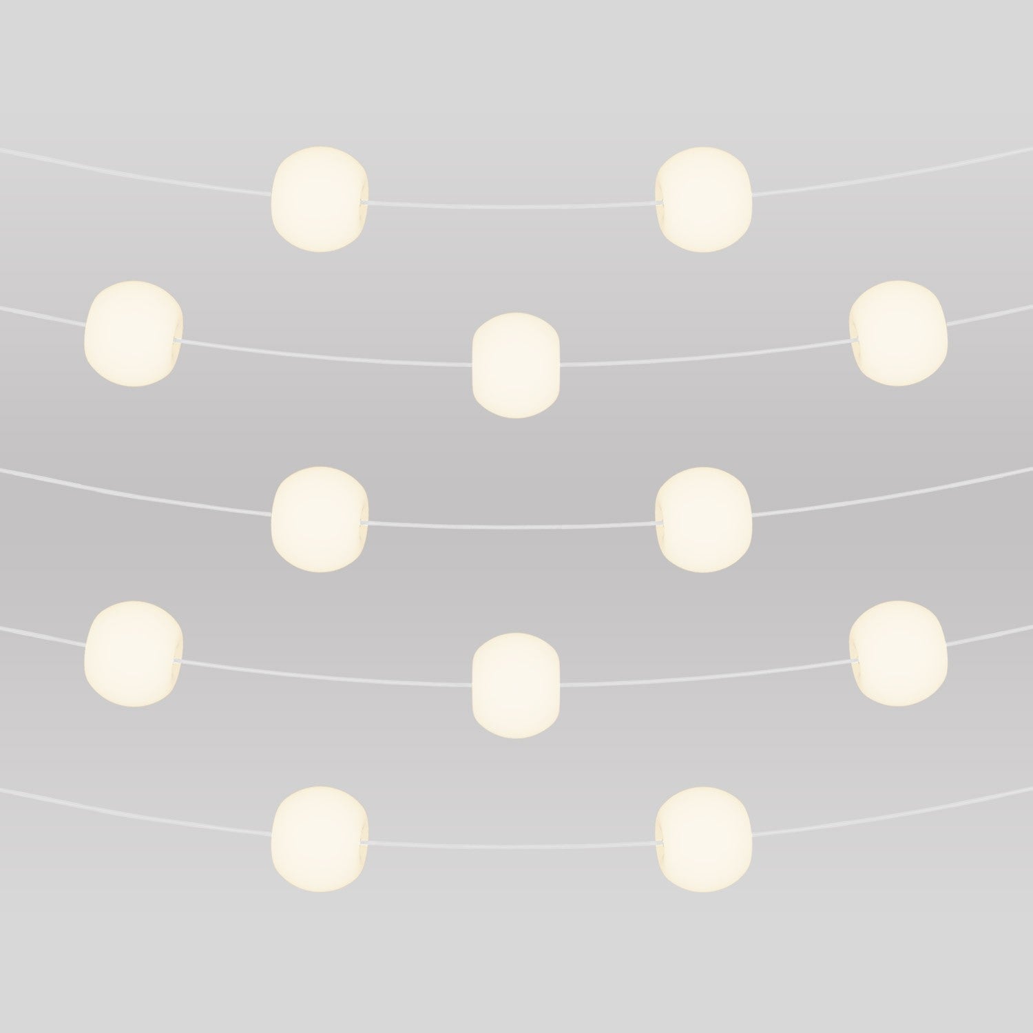 Outdoor 12-Light String Light for wet locations White Sand, Power supply with US plug - Marina12 Cherry