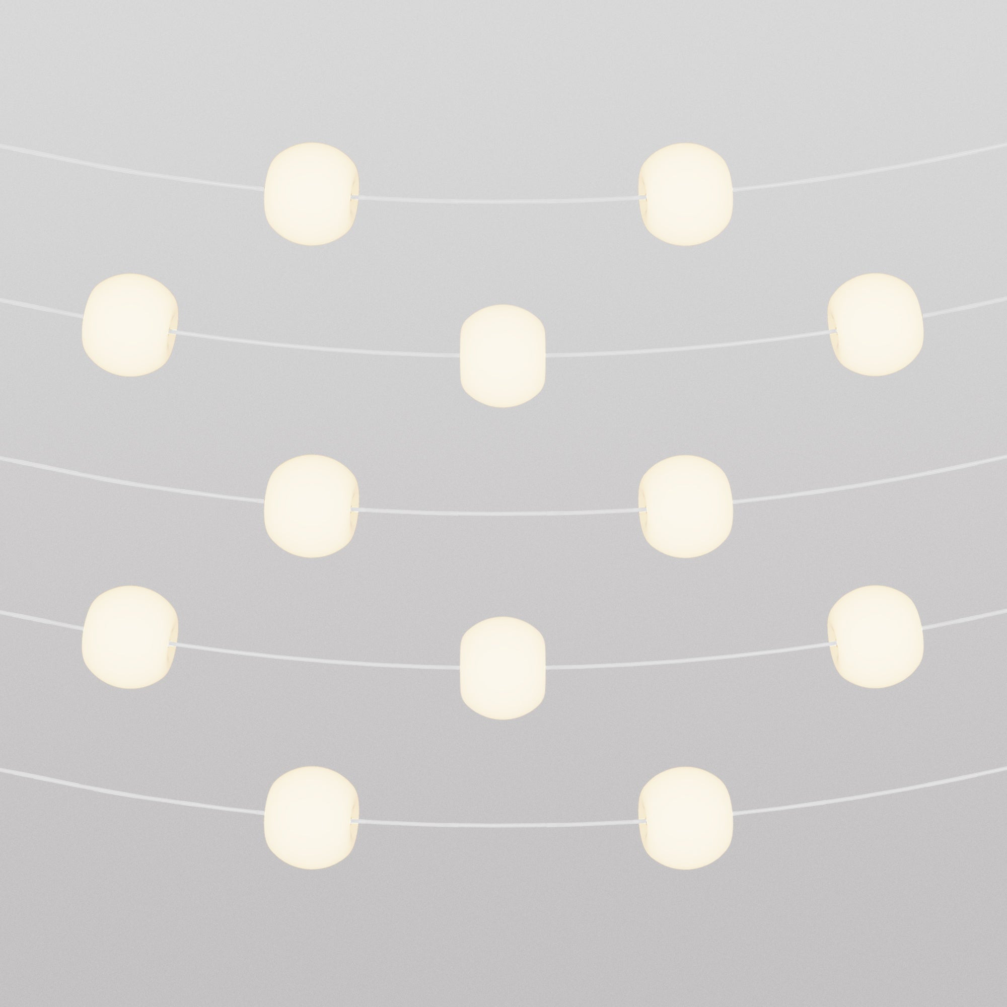 Outdoor 12-Light String Light for wet locations White Sand, Power supply with US plug - Marina12 Cherry
