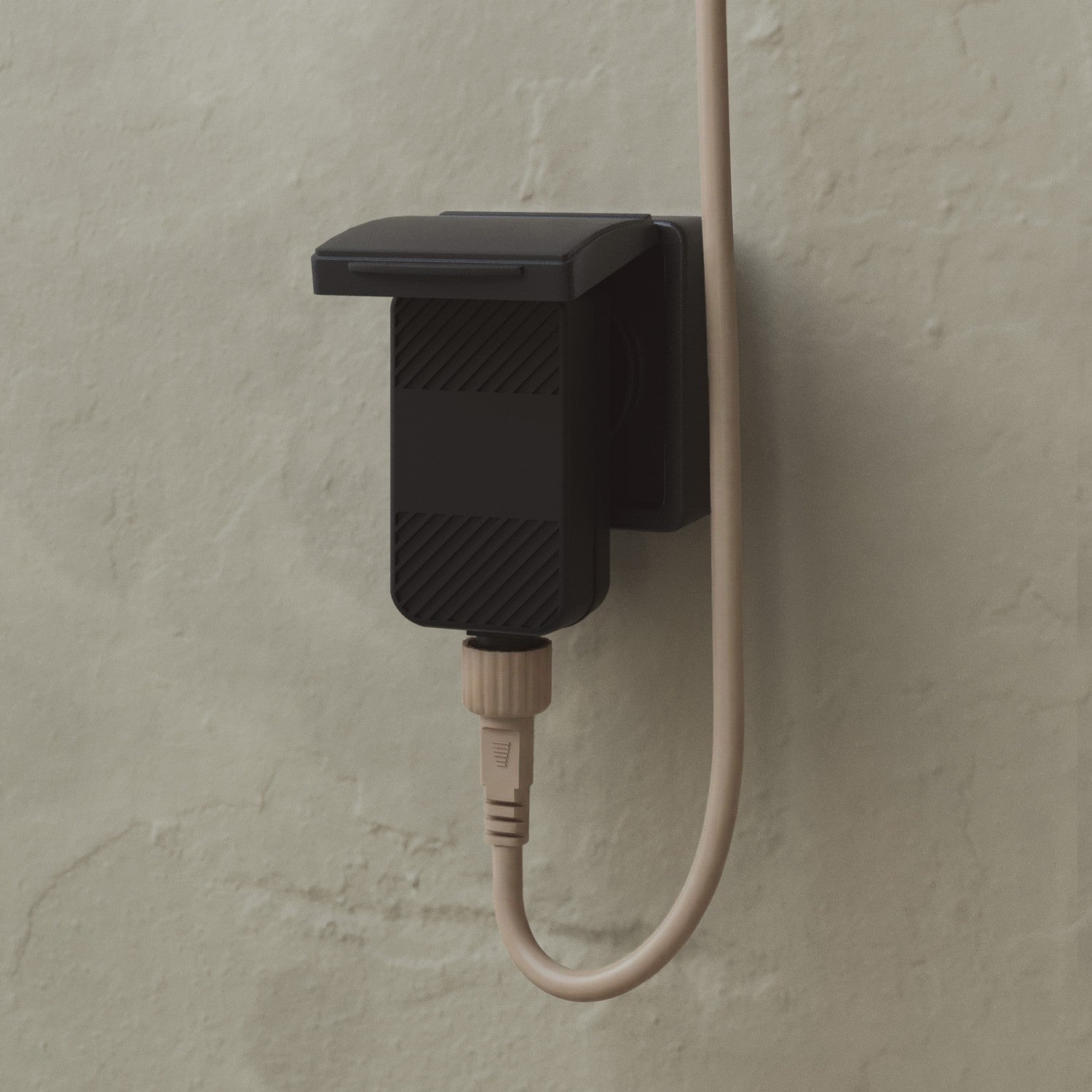 Outdoor 3-Light String Light for wet locations Desert Brown, Power supply with US plug - Marina3