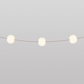 Outdoor 3-Light String Light for wet locations Desert Brown, Power supply with US plug - Marina3 Cherry 70 cm