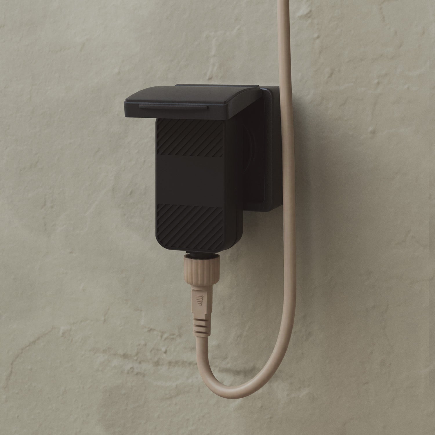 Outdoor 3-Light String Light for wet locations Desert Brown, Power supply with US plug - Marina3 Cherry 140 cm