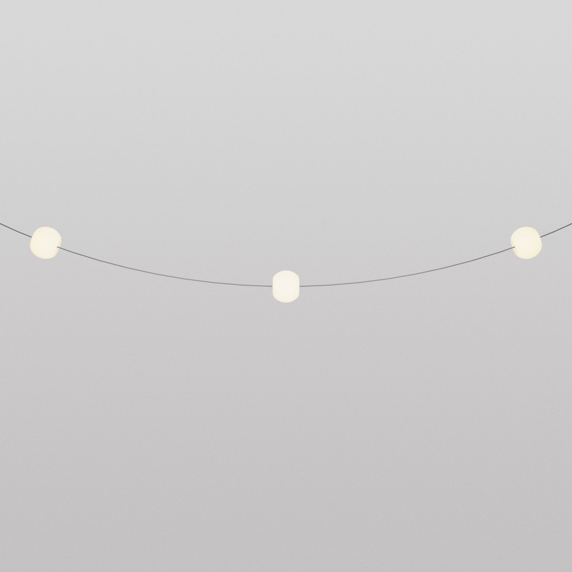 Outdoor 3-Light String Light for wet locations Gray, Power supply with US plug - Marina3 Cherry 140 cm