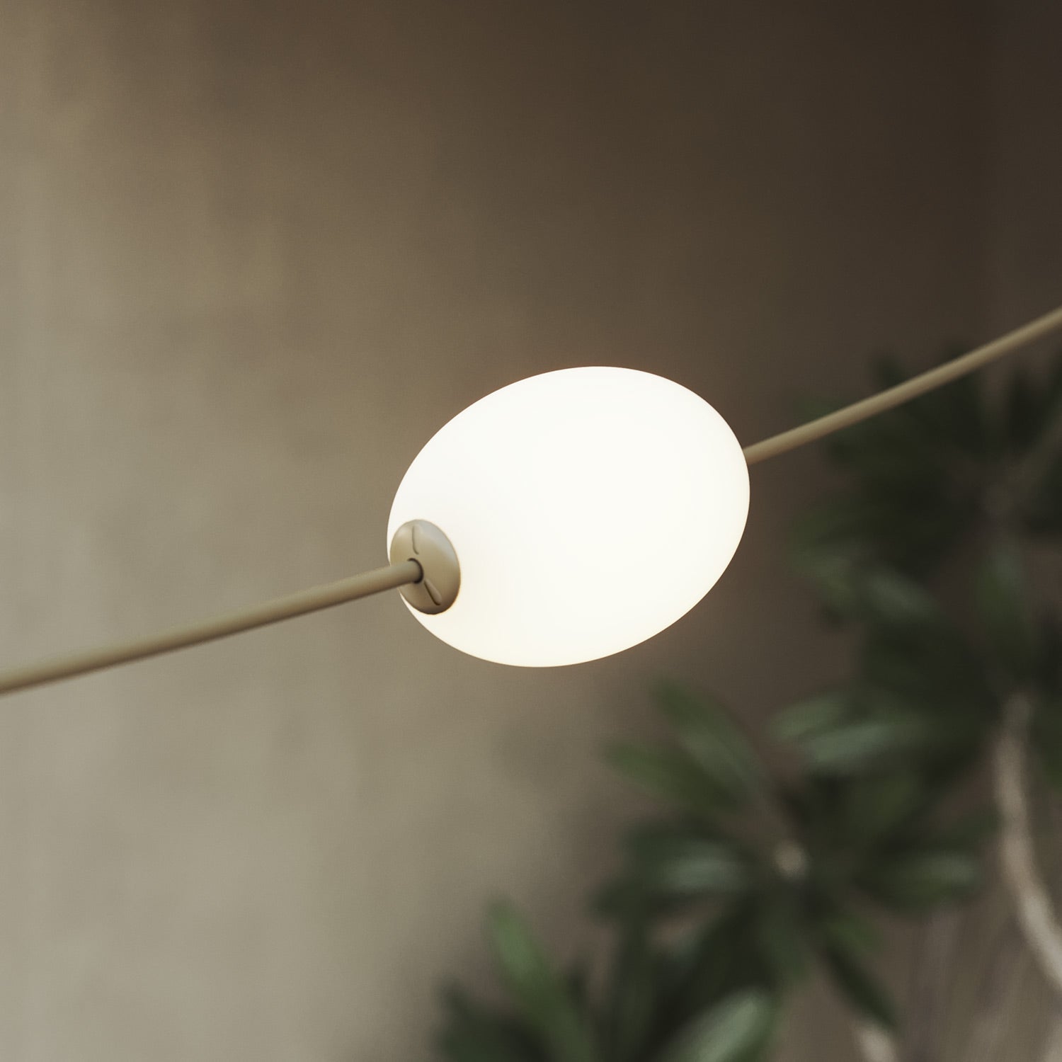 Outdoor 3-Light String Light for wet locations Olive Green, Power supply with US plug - Marina3