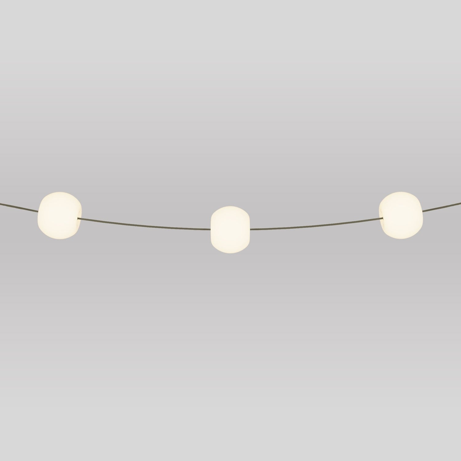 Outdoor 3-Light String Light for wet locations Olive Green, Power supply with US plug - Marina3 Cherry