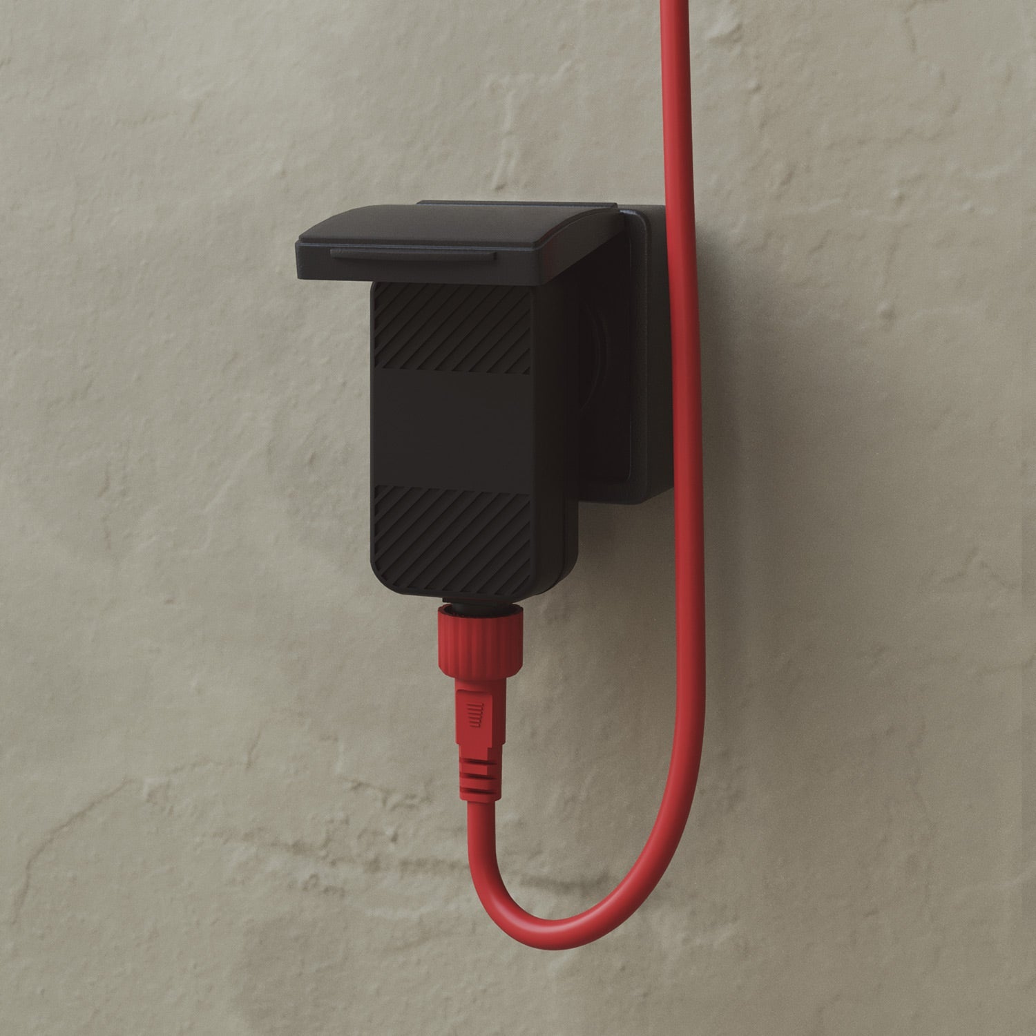 Outdoor 3-Light String Light for wet locations Starfish Red, Power supply with US plug - Marina3 Cherry 140 cm