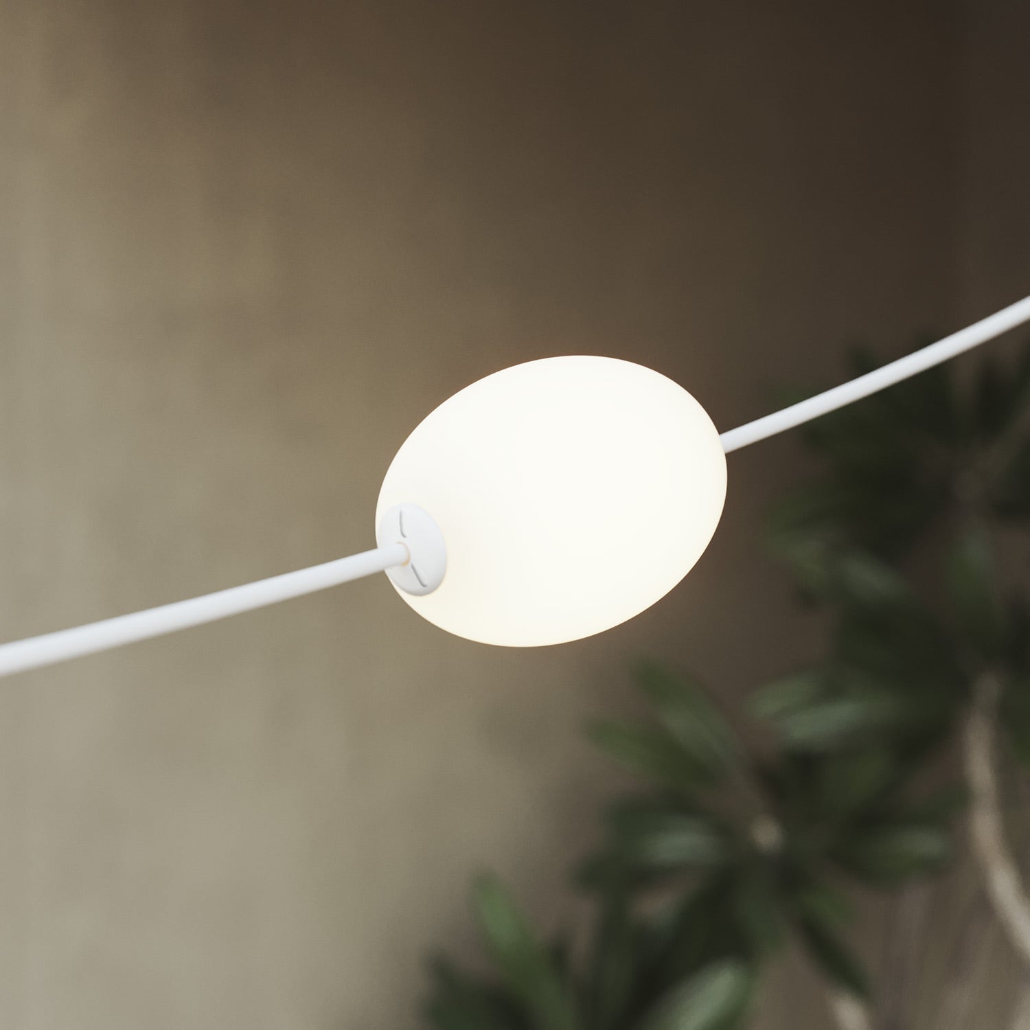 Outdoor 3-Light String Light for wet locations White Sand, Power supply with US plug - Marina3