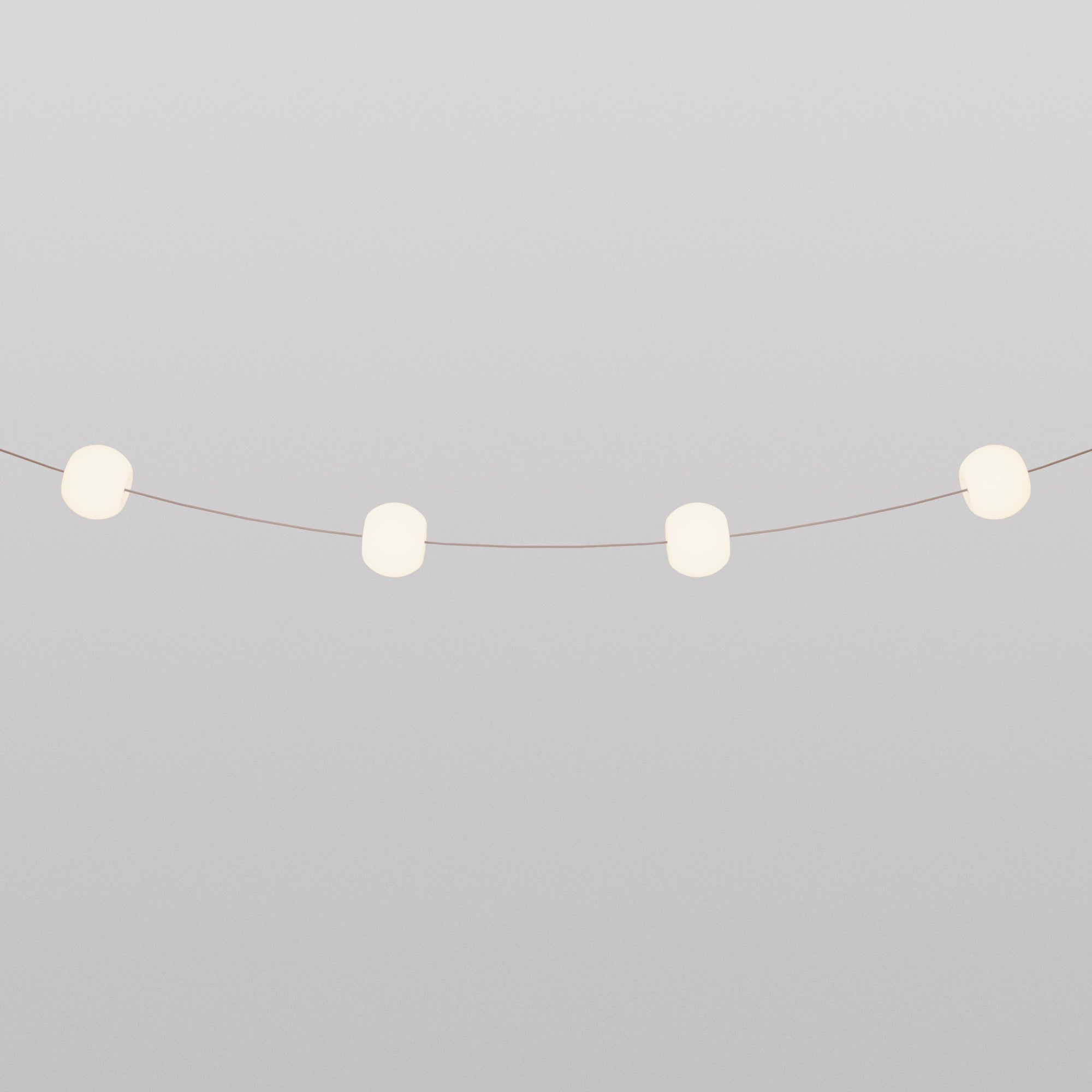 Outdoor 4-Light String Light for wet locations Desert Brown, Power supply with US plug - Marina4 Cherry 70 cm